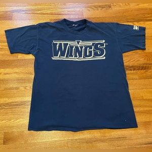 80s/90s Wings Discovery Channel tv show t-shirt rare aviation planes single stit
